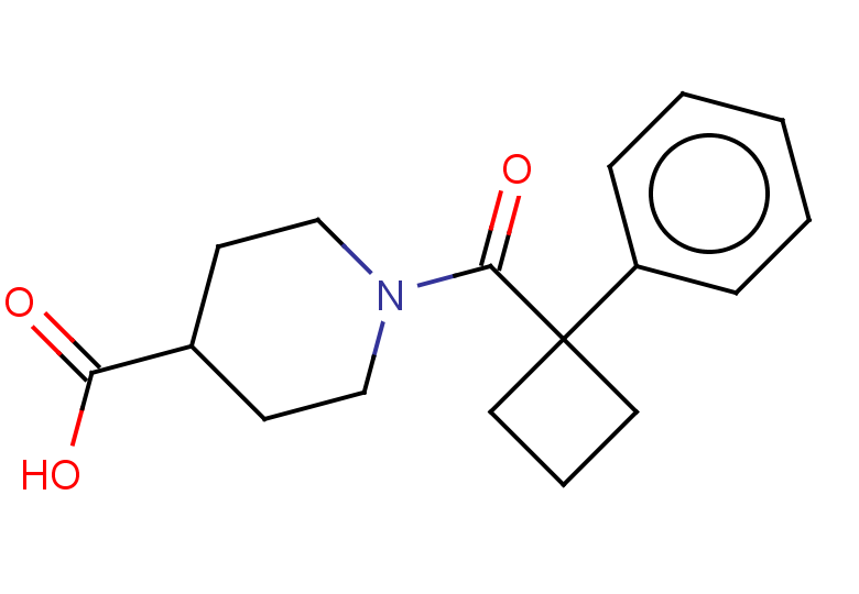 1-(1-phenylcyclobutanecarbonyl)piperidine-4-carboxylic acid