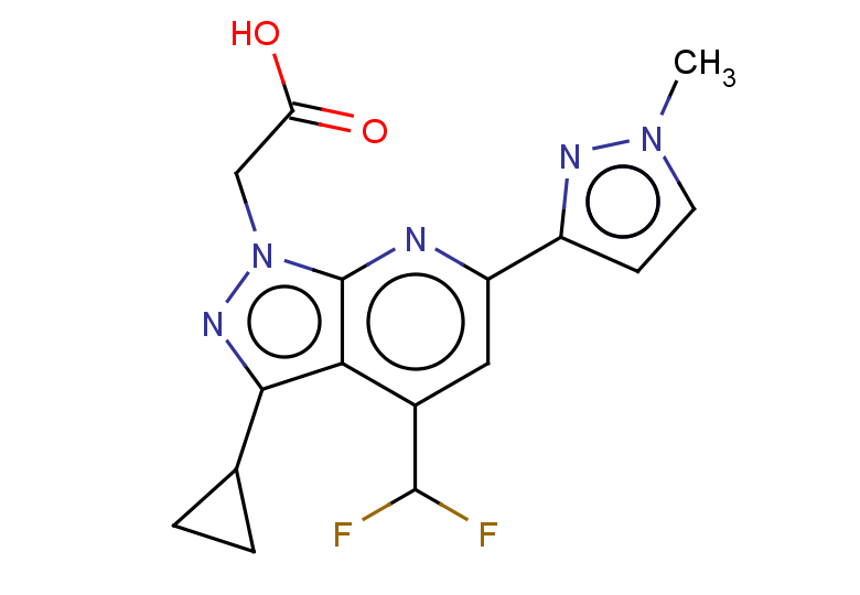 2-[3-cyclopropyl-4-(difluoromethyl)-6-(1-methyl-1H-pyrazol-3-yl)-1H-pyrazolo[3,4-b]pyridin-1-yl]acetic acid