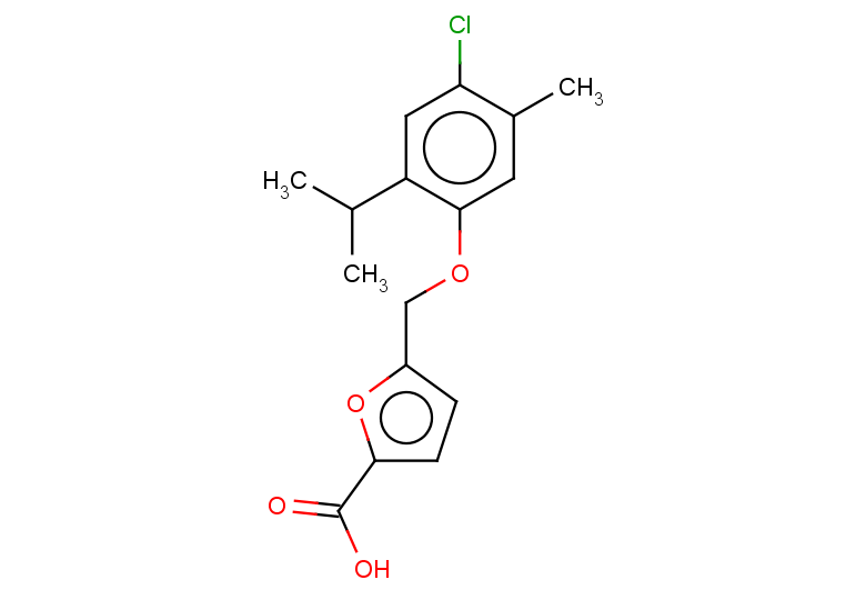 5-{[4-chloro-5-methyl-2-(propan-2-yl)phenoxy]methyl}furan-2-carboxylic acid