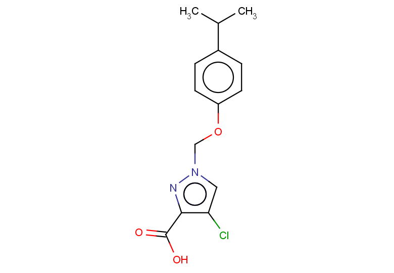 4-chloro-1-{[4-(propan-2-yl)phenoxy]methyl}-1H-pyrazole-3-carboxylic acid