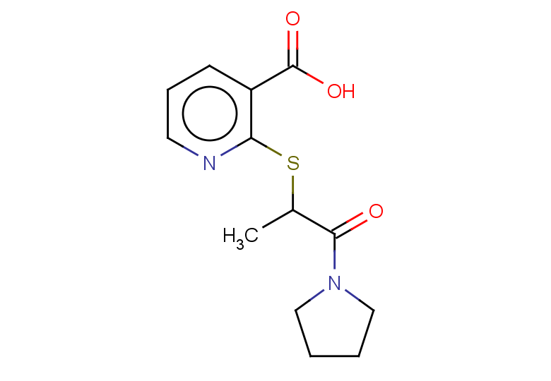 2-{[1-oxo-1-(pyrrolidin-1-yl)propan-2-yl]sulfanyl}pyridine-3-carboxylic acid