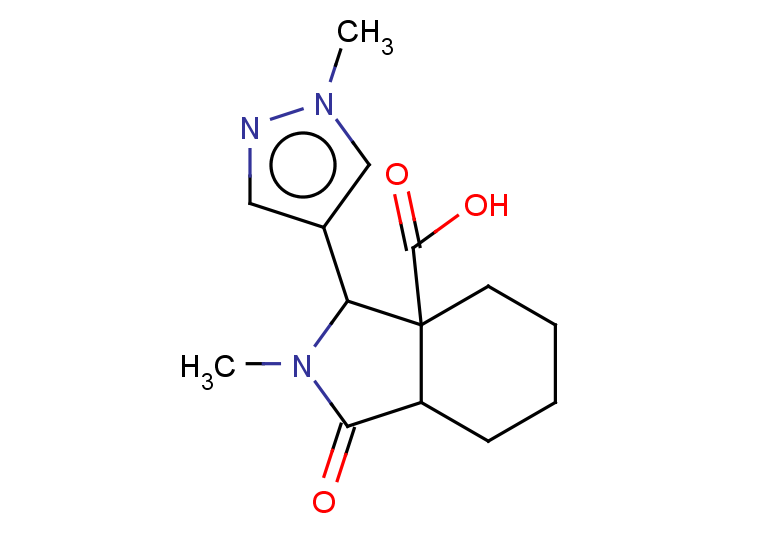 2-methyl-3-(1-methyl-1H-pyrazol-4-yl)-1-oxo-octahydro-1H-isoindole-3a-carboxylic acid