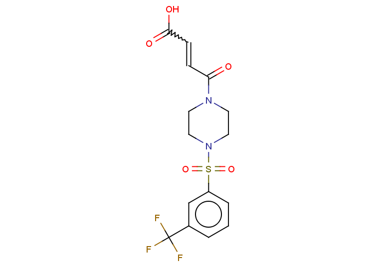 4-oxo-4-{4-[3-(trifluoromethyl)benzenesulfonyl]piperazin-1-yl}but-2-enoic acid