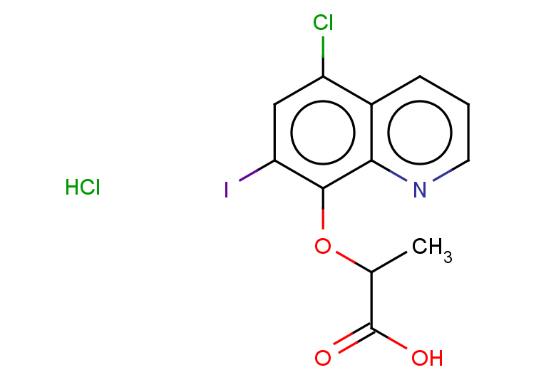2-[(5-chloro-7-iodoquinolin-8-yl)oxy]propanoic acid hydrochloride