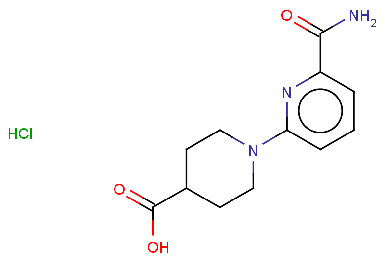 1-(6-carbamoylpyridin-2-yl)piperidine-4-carboxylic acid hydrochloride