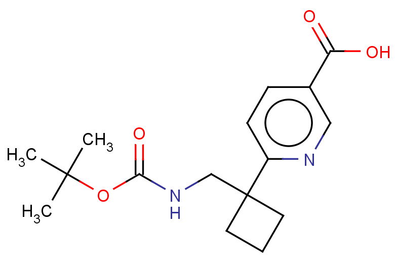 6-[1-({[(tert-butoxy)carbonyl]amino}methyl)cyclobutyl]pyridine-3-carboxylic acid