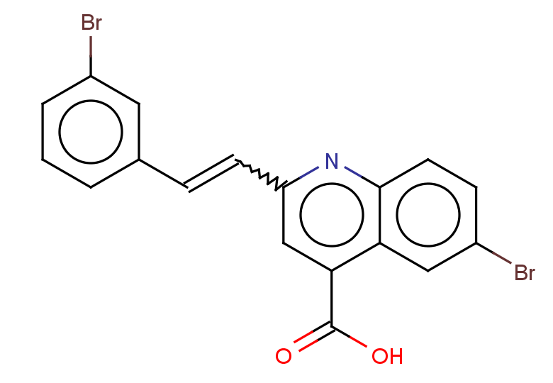 6-bromo-2-[2-(3-bromophenyl)ethenyl]quinoline-4-carboxylic acid