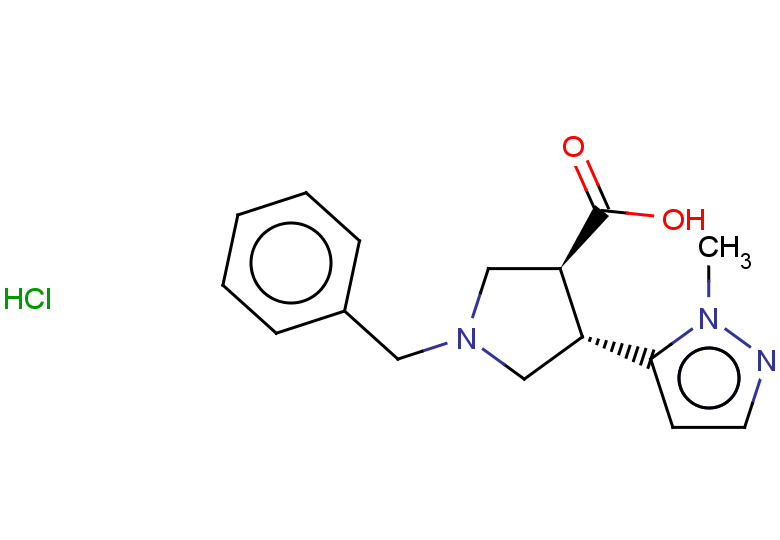 rac-(3R,4R)-1-benzyl-4-(1-methyl-1H-pyrazol-5-yl)pyrrolidine-3-carboxylic acid hydrochloride