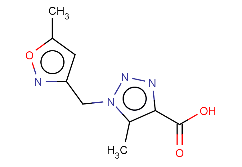 5-methyl-1-[(5-methyl-1,2-oxazol-3-yl)methyl]-1H-1,2,3-triazole-4-carboxylic acid