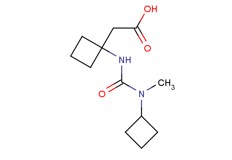 2-(1-{[cyclobutyl(methyl)carbamoyl]amino}cyclobutyl)acetic acid