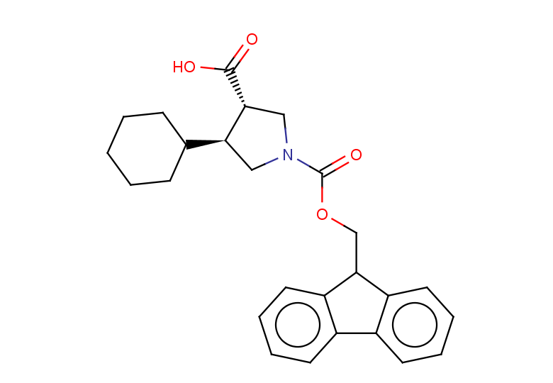rac-(3R,4R)-4-cyclohexyl-1-{[(9H-fluoren-9-yl)methoxy]carbonyl}pyrrolidine-3-carboxylic acid, trans