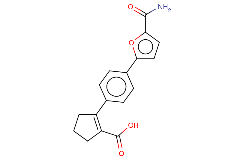 2-[4-(5-carbamoylfuran-2-yl)phenyl]cyclopent-1-ene-1-carboxylic acid