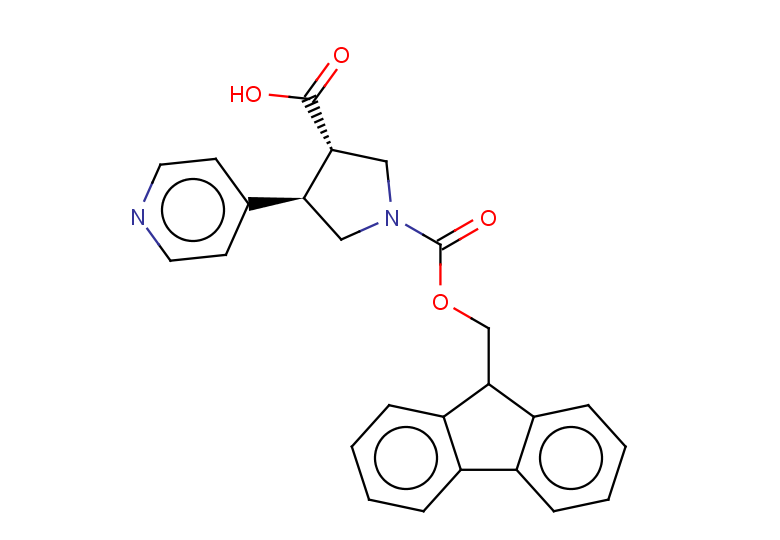 rac-(3R,4S)-1-{[(9H-fluoren-9-yl)methoxy]carbonyl}-4-(pyridin-4-yl)pyrrolidine-3-carboxylic acid, trans