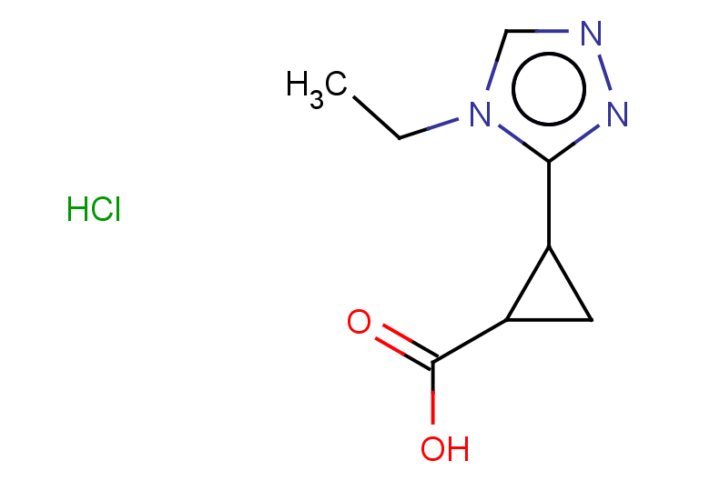 2-(4-ethyl-4H-1,2,4-triazol-3-yl)cyclopropane-1-carboxylic acid hydrochloride, Mixture of diastereomers