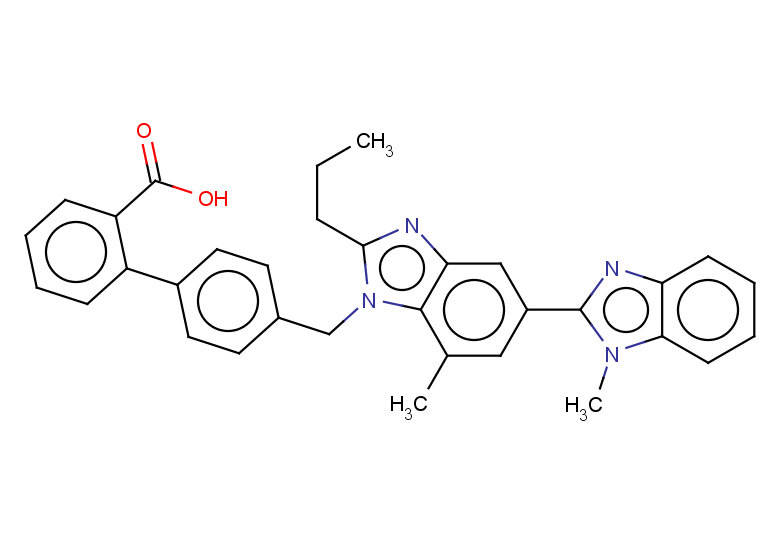 2-(4-{[7-methyl-5-(1-methyl-1H-1,3-benzodiazol-2-yl)-2-propyl-1H-1,3-benzodiazol-1-yl]methyl}phenyl)benzoic acid