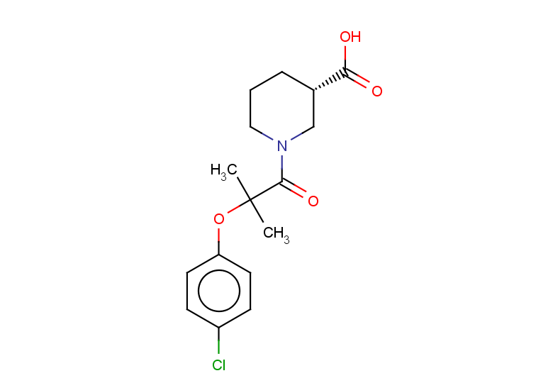 (3S)-1-[2-(4-chlorophenoxy)-2-methylpropanoyl]piperidine-3-carboxylic acid