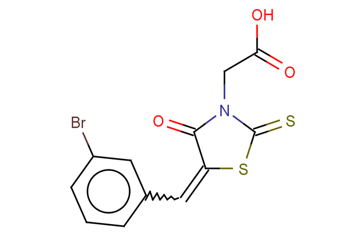 2-{5-[(3-bromophenyl)methylidene]-4-oxo-2-sulfanylidene-1,3-thiazolidin-3-yl}acetic acid