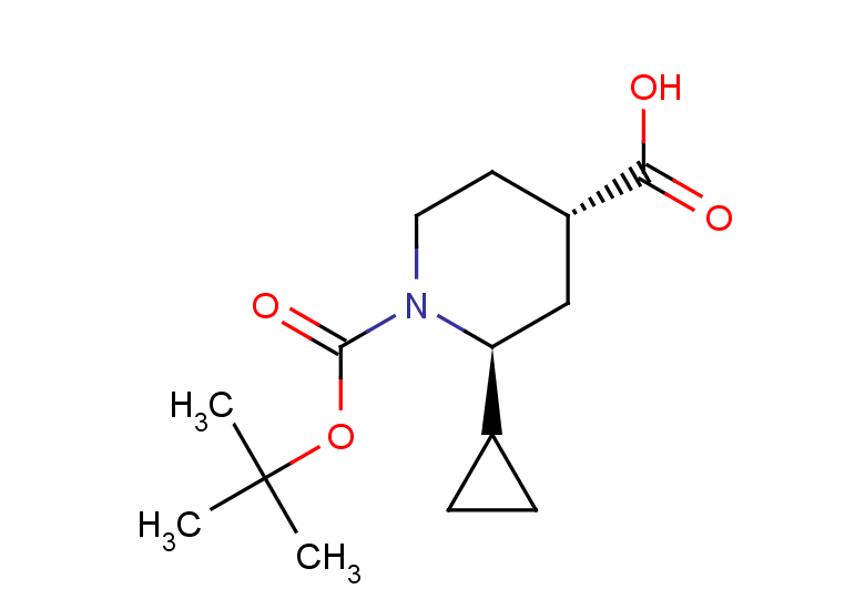 rac-(2R,4R)-1-[(tert-butoxy)carbonyl]-2-cyclopropylpiperidine-4-carboxylic acid, trans