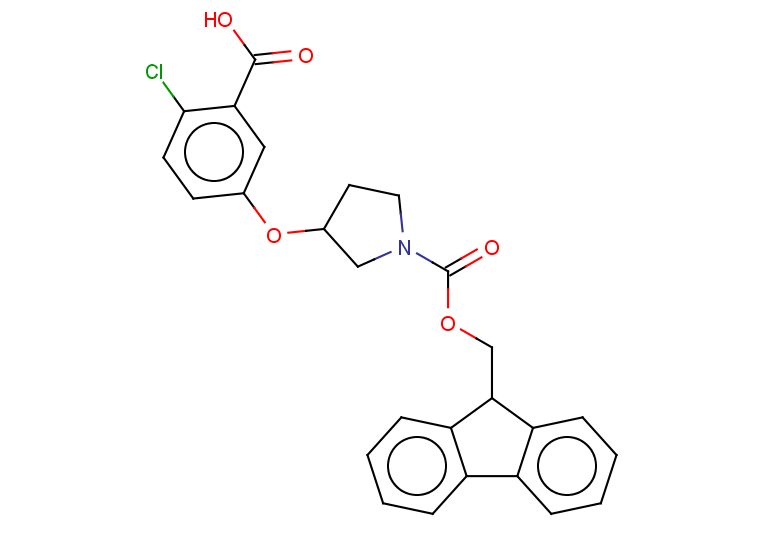 2-chloro-5-[(1-{[(9H-fluoren-9-yl)methoxy]carbonyl}pyrrolidin-3-yl)oxy]benzoic acid