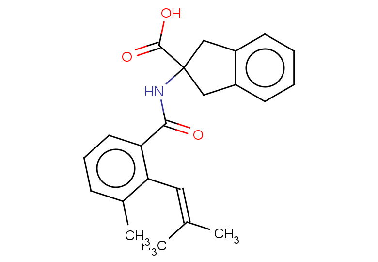 2-[3-methyl-2-(2-methylprop-1-en-1-yl)benzamido]-2,3-dihydro-1H-indene-2-carboxylic acid