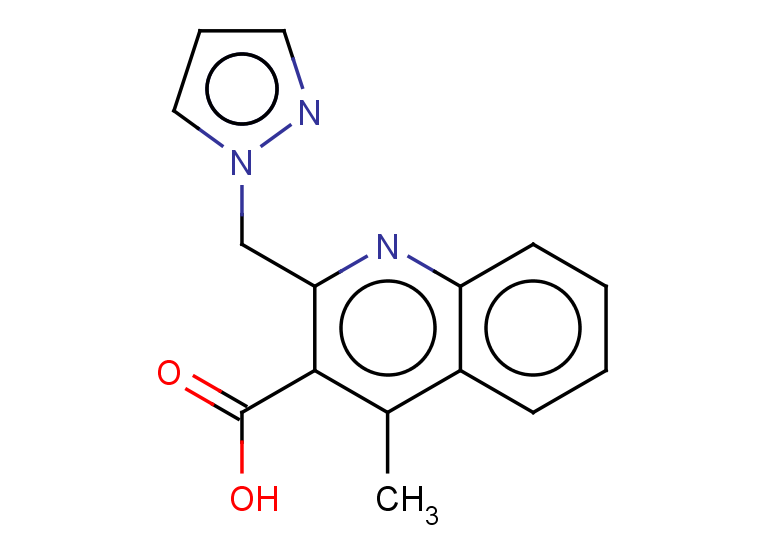4-methyl-2-(1H-pyrazol-1-ylmethyl)quinoline-3-carboxylic acid