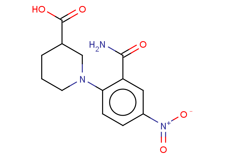 1-(2-carbamoyl-4-nitrophenyl)piperidine-3-carboxylic acid
