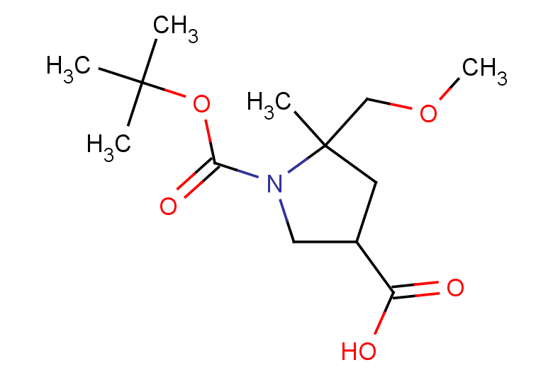 1-[(tert-butoxy)carbonyl]-5-(methoxymethyl)-5-methylpyrrolidine-3-carboxylic acid
