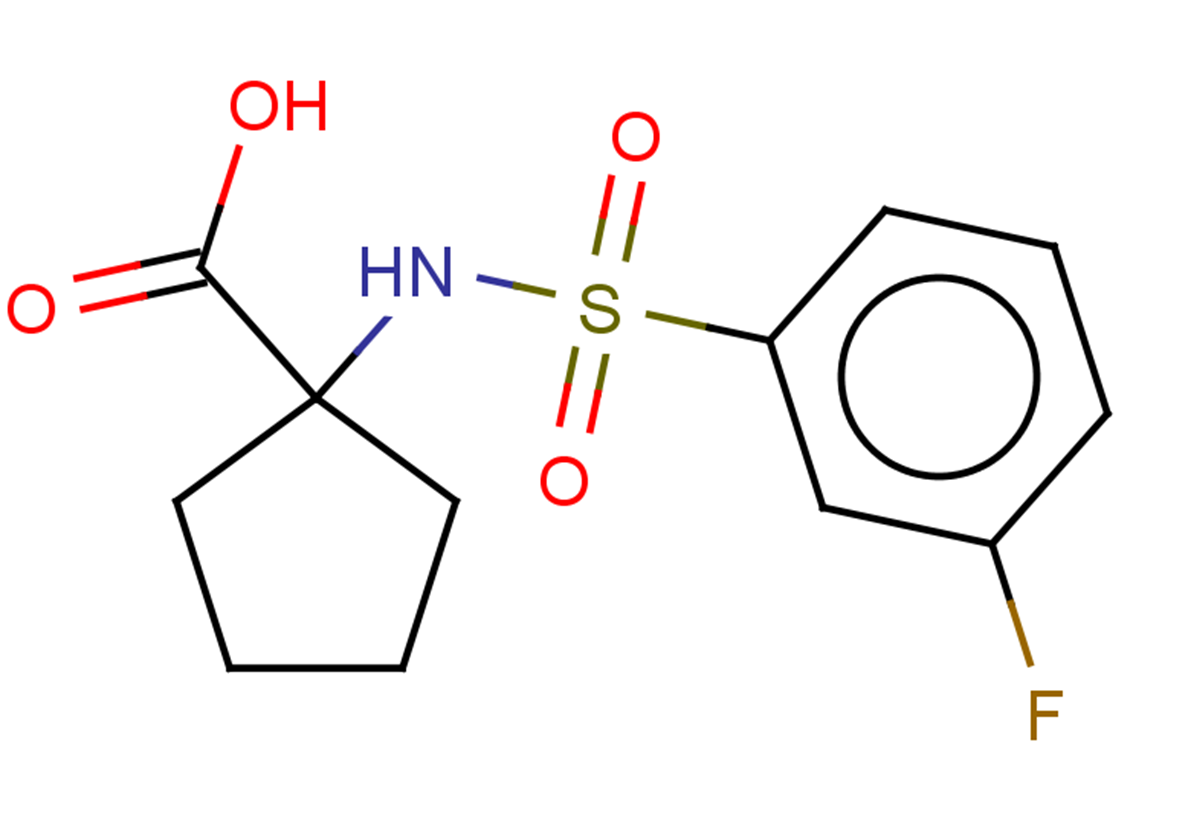 1-(3-fluorobenzenesulfonamido)cyclopentane-1-carboxylic acid