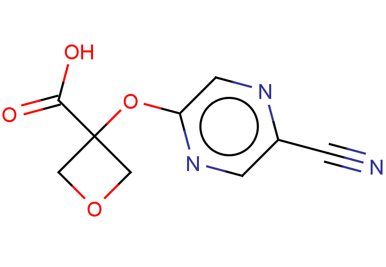 3-[(5-cyanopyrazin-2-yl)oxy]oxetane-3-carboxylic acid