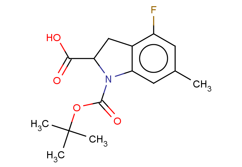 1-[(tert-butoxy)carbonyl]-4-fluoro-6-methyl-2,3-dihydro-1H-indole-2-carboxylic acid