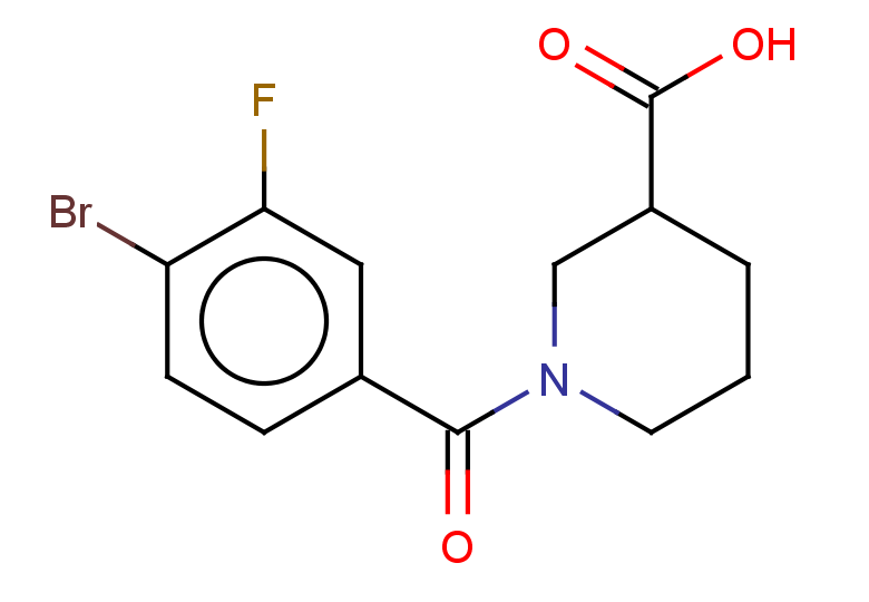 1-(4-bromo-3-fluorobenzoyl)piperidine-3-carboxylic acid