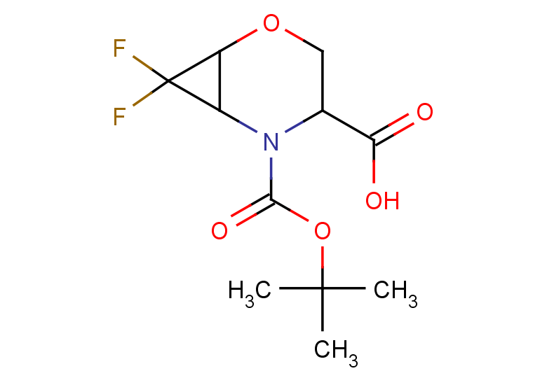 5-[(tert-butoxy)carbonyl]-7,7-difluoro-2-oxa-5-azabicyclo[4.1.0]heptane-4-carboxylic acid, Mixture of diastereomers