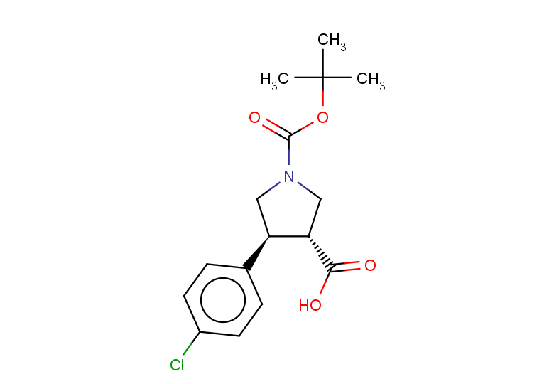 rac-(3R,4S)-1-[(tert-butoxy)carbonyl]-4-(4-chlorophenyl)pyrrolidine-3-carboxylic acid, trans