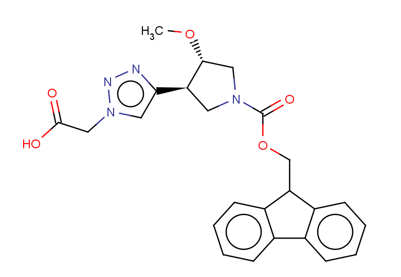 rac-2-{4-[(3R,4R)-1-{[(9H-fluoren-9-yl)methoxy]carbonyl}-4-methoxypyrrolidin-3-yl]-1H-1,2,3-triazol-1-yl}acetic acid, trans