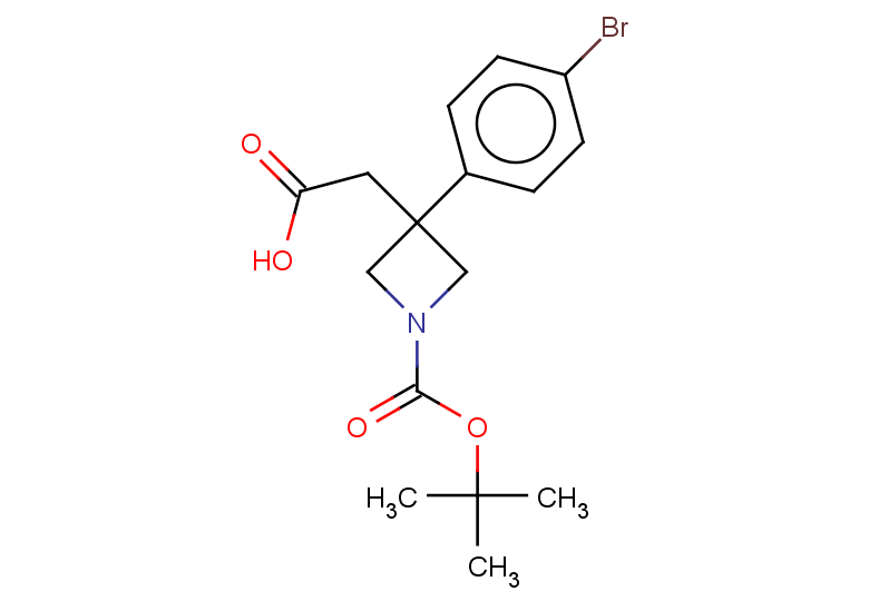 2-[3-(4-bromophenyl)-1-[(tert-butoxy)carbonyl]azetidin-3-yl]acetic acid