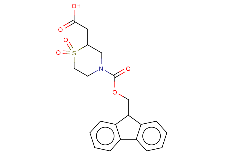 2-(4-{[(9H-fluoren-9-yl)methoxy)carbonyl)-1,1-dioxidothiomorpholin-2-yl)acetic acid