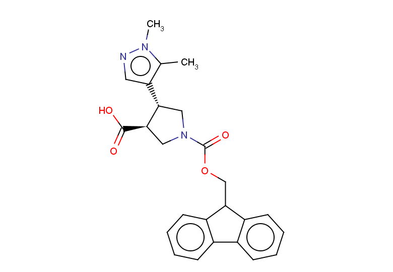 rac-(3R,4S)-4-(1,5-dimethyl-1H-pyrazol-4-yl)-1-{[(9H-fluoren-9-yl)methoxy]carbonyl}pyrrolidine-3-carboxylic acid, trans