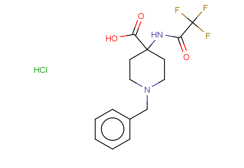 1-benzyl-4-(trifluoroacetamido)piperidine-4-carboxylic acid hydrochloride