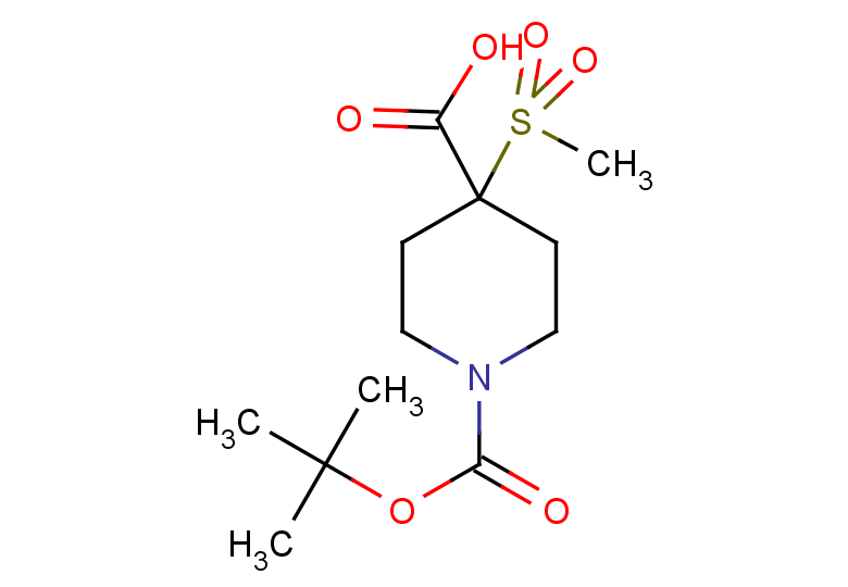 1-[(tert-butoxy)carbonyl]-4-methanesulfonylpiperidine-4-carboxylic acid
