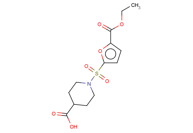 1-{[5-(ethoxycarbonyl)furan-2-yl]sulfonyl}piperidine-4-carboxylic acid
