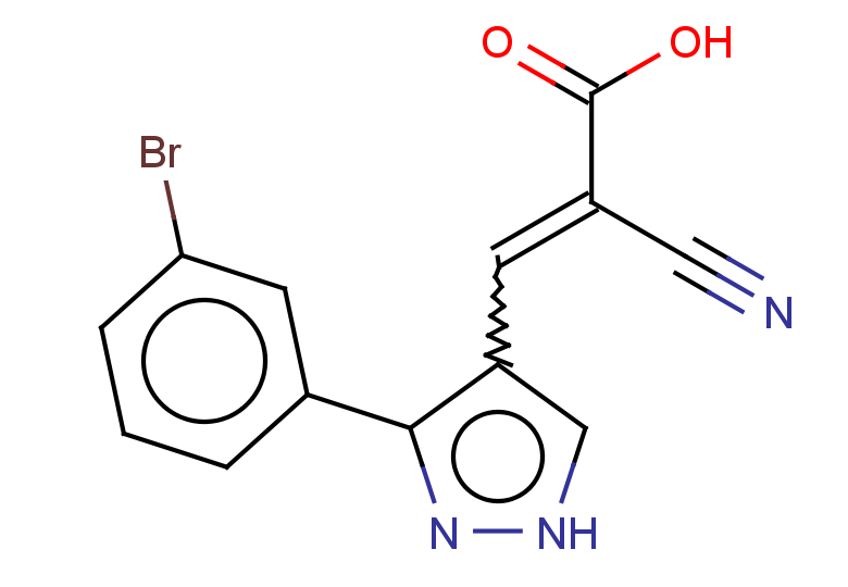 3-[3-(3-bromophenyl)-1H-pyrazol-4-yl]-2-cyanoprop-2-enoic acid