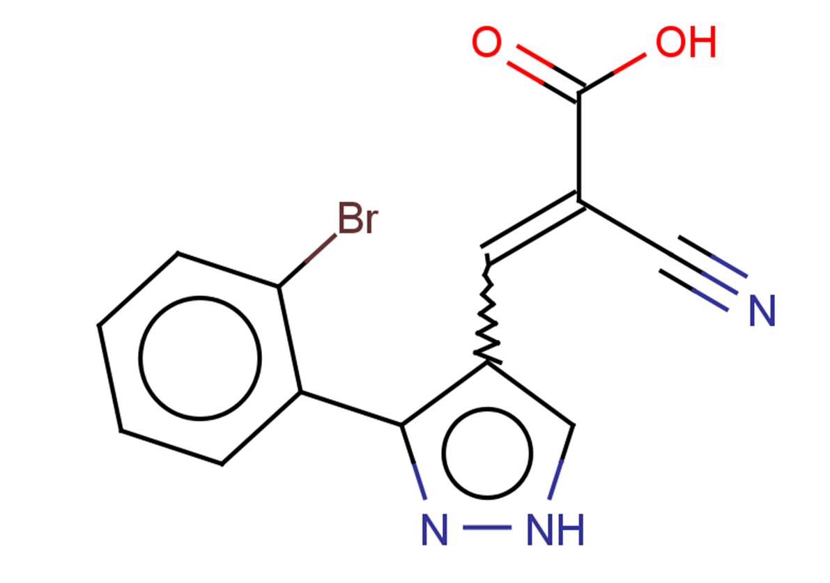 3-[3-(2-bromophenyl)-1H-pyrazol-4-yl]-2-cyanoprop-2-enoic acid