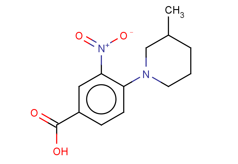 4-(3-methylpiperidin-1-yl)-3-nitrobenzoic acid