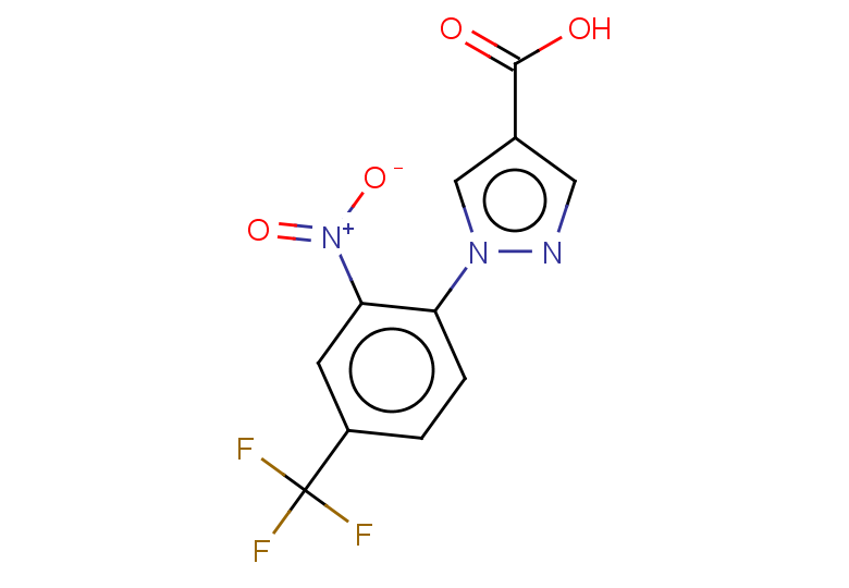 1-[2-nitro-4-(trifluoromethyl)phenyl]-1H-pyrazole-4-carboxylic acid
