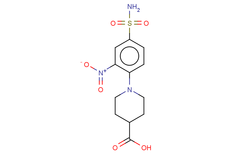 1-(2-nitro-4-sulfamoylphenyl)piperidine-4-carboxylic acid