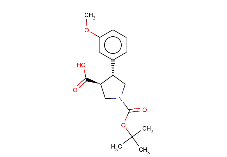 rac-(3R,4S)-1-[(tert-butoxy)carbonyl]-4-(3-methoxyphenyl)pyrrolidine-3-carboxylic acid, trans