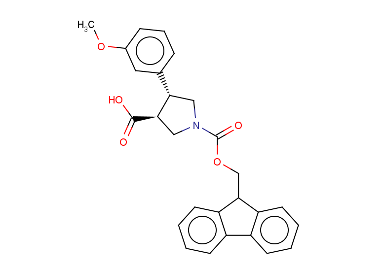 rac-(3R,4S)-1-{[(9H-fluoren-9-yl)methoxy]carbonyl}-4-(3-methoxyphenyl)pyrrolidine-3-carboxylic acid, trans