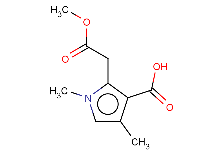 2-(2-methoxy-2-oxoethyl)-1,4-dimethyl-1H-pyrrole-3-carboxylic acid