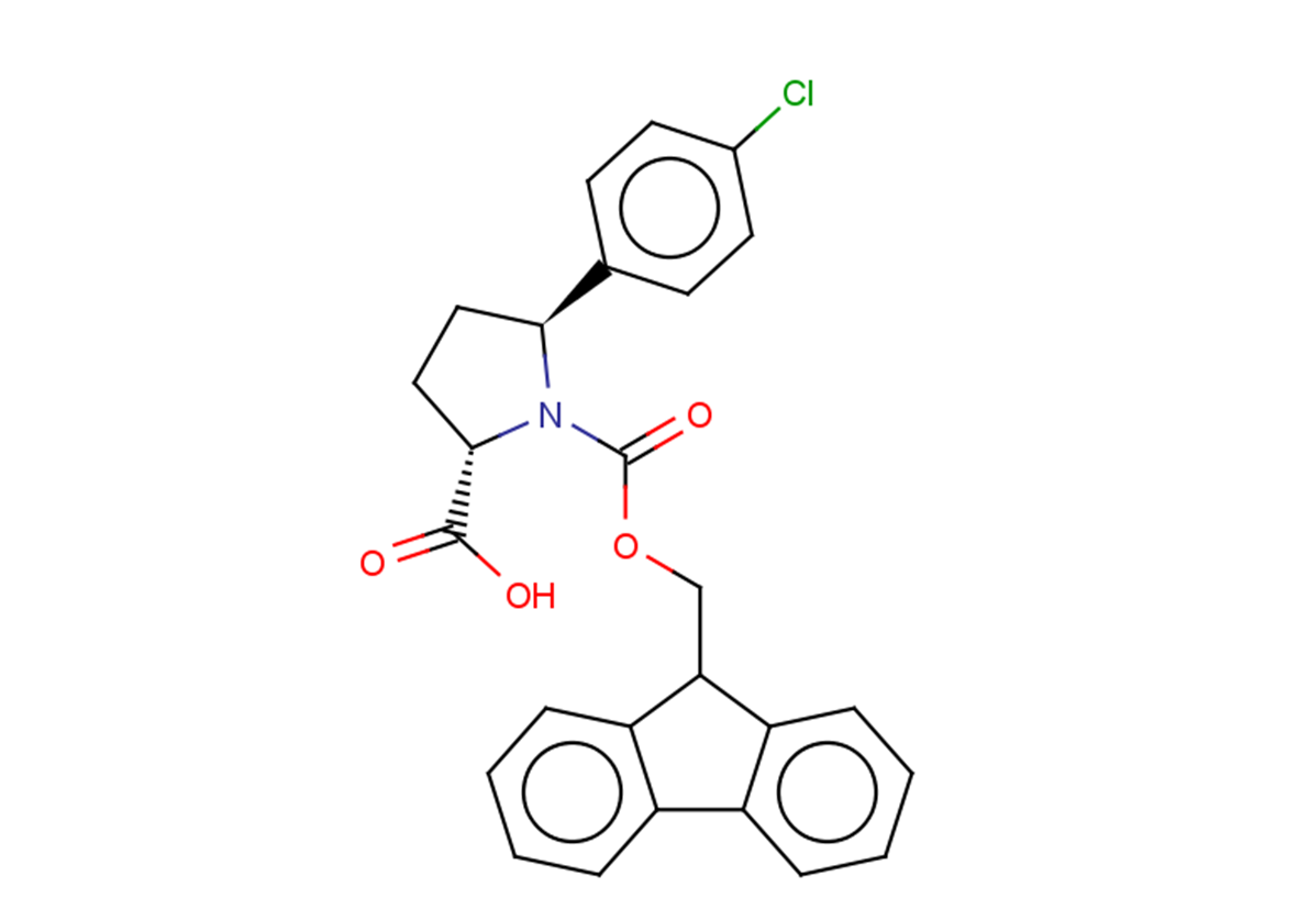 rac-(2R,5R)-5-(4-chlorophenyl)-1-{[(9H-fluoren-9-yl)methoxy]carbonyl}pyrrolidine-2-carboxylic acid, trans