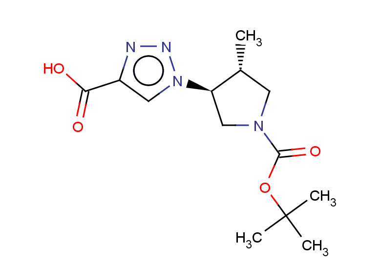 rac-1-[(3R,4S)-1-[(tert-butoxy)carbonyl]-4-methylpyrrolidin-3-yl]-1H-1,2,3-triazole-4-carboxylic acid, trans